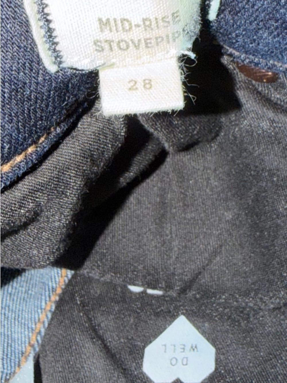 Madewell Dark Indigo Mid Rise Stovepipe Jeans Size 28 Women’s - Picture 4 of 5